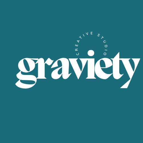 graviety web design logo white