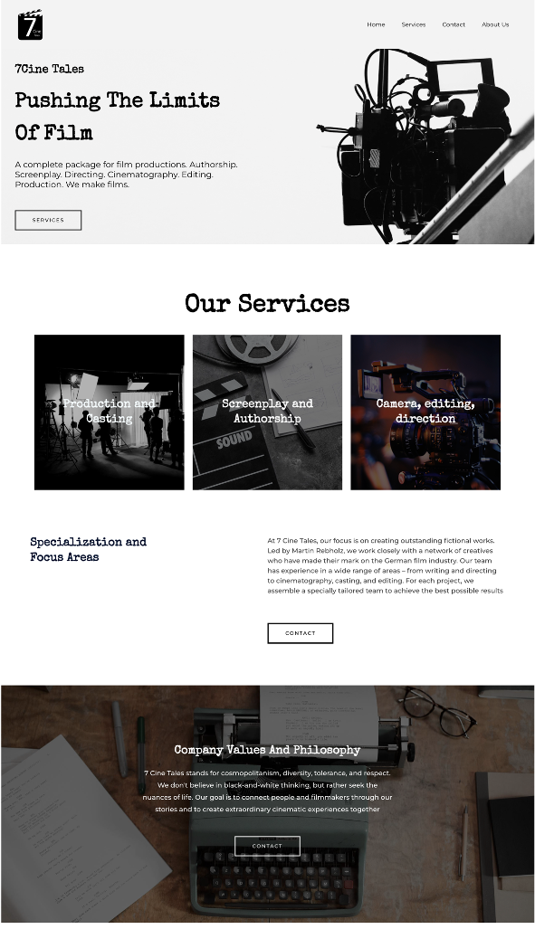 wordpress webdesign filming